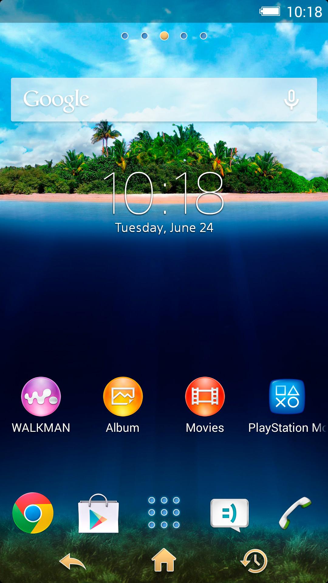 Android application XPERIA™ Tropical Theme screenshort