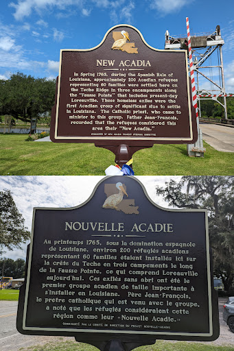 In Spring 1765, during the Spanish Rule of Louisiana, approximately 200 Acadian refugees representing 60 families were settled here on the Teche Ridge in three encampments along the "Fausse...