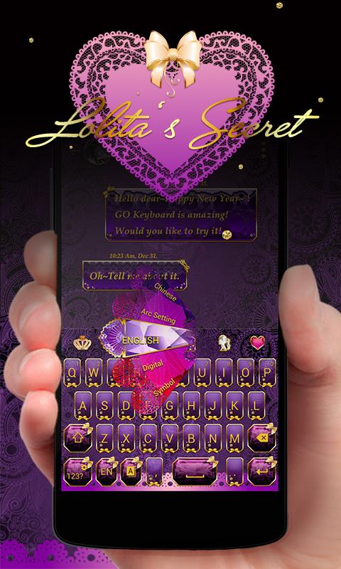 Android application Lolita GO Keyboard theme screenshort