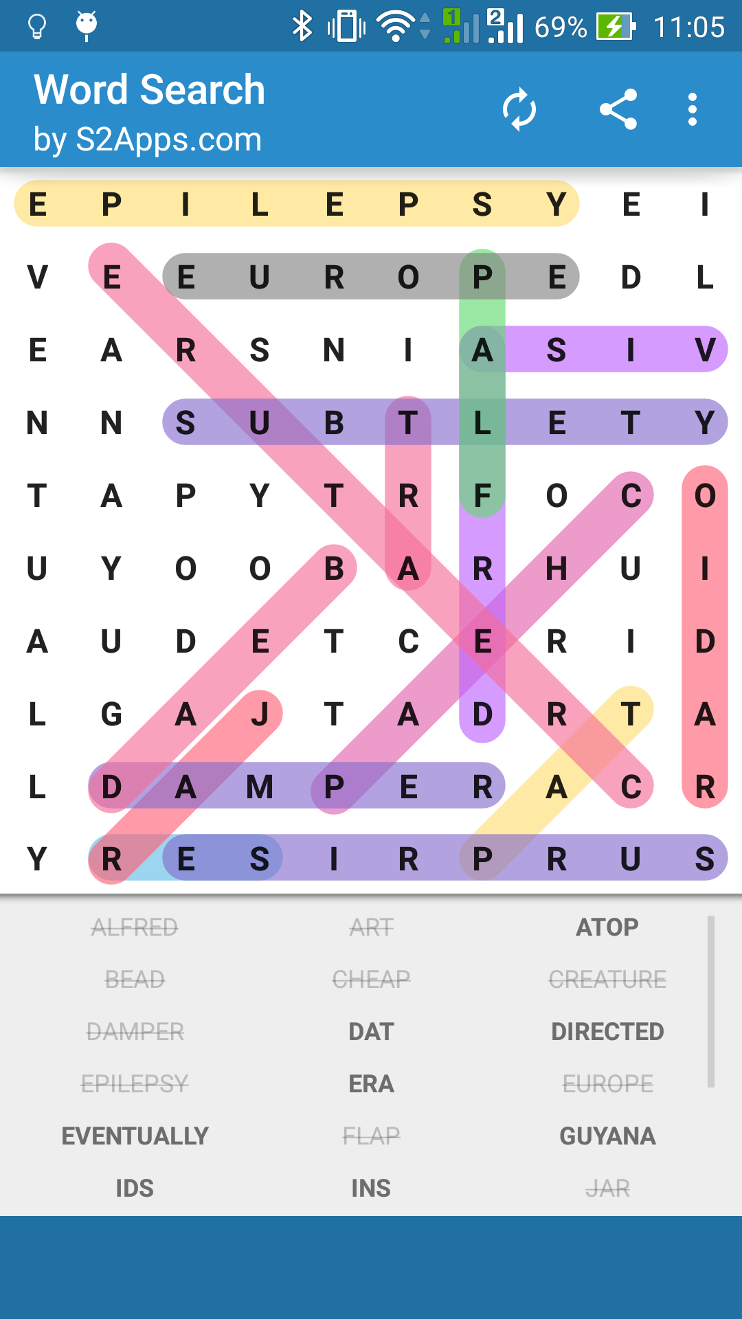 Android application Word Search screenshort