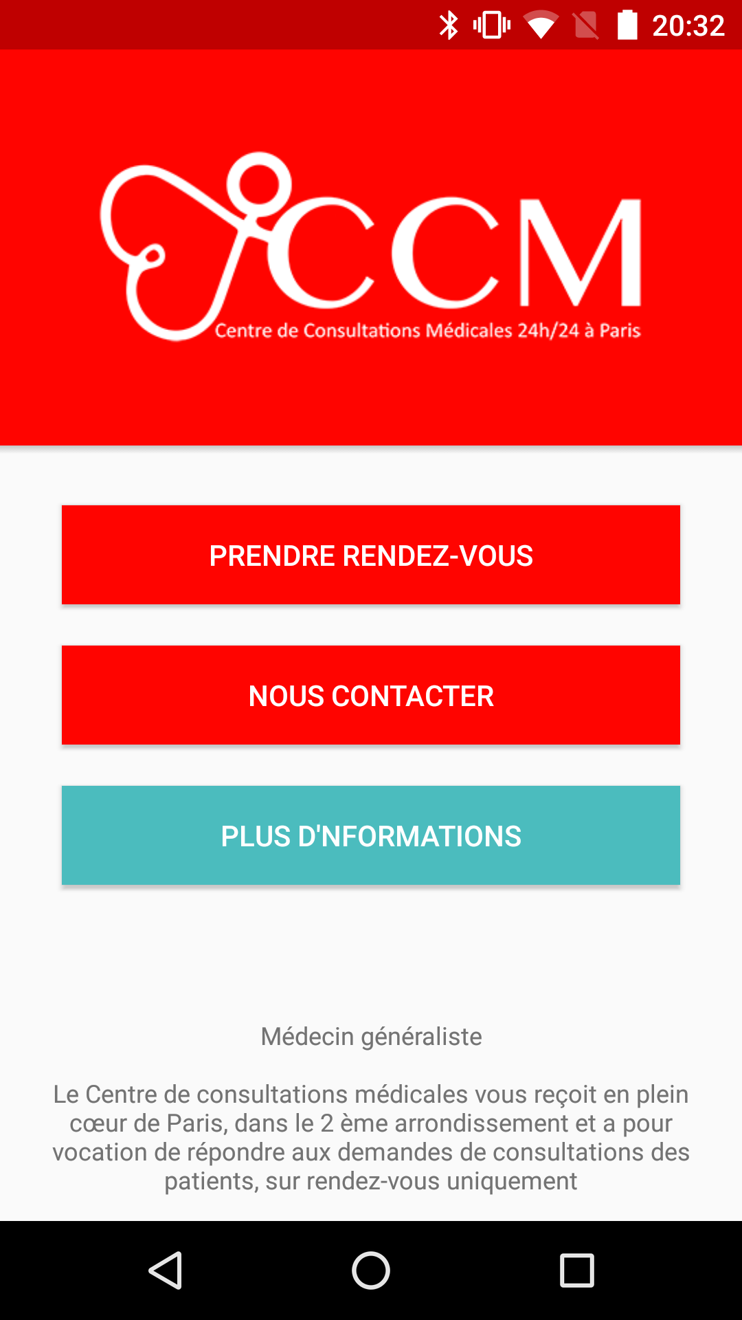 Android application Medical Doctor Paris - Téléconsultation Paris screenshort