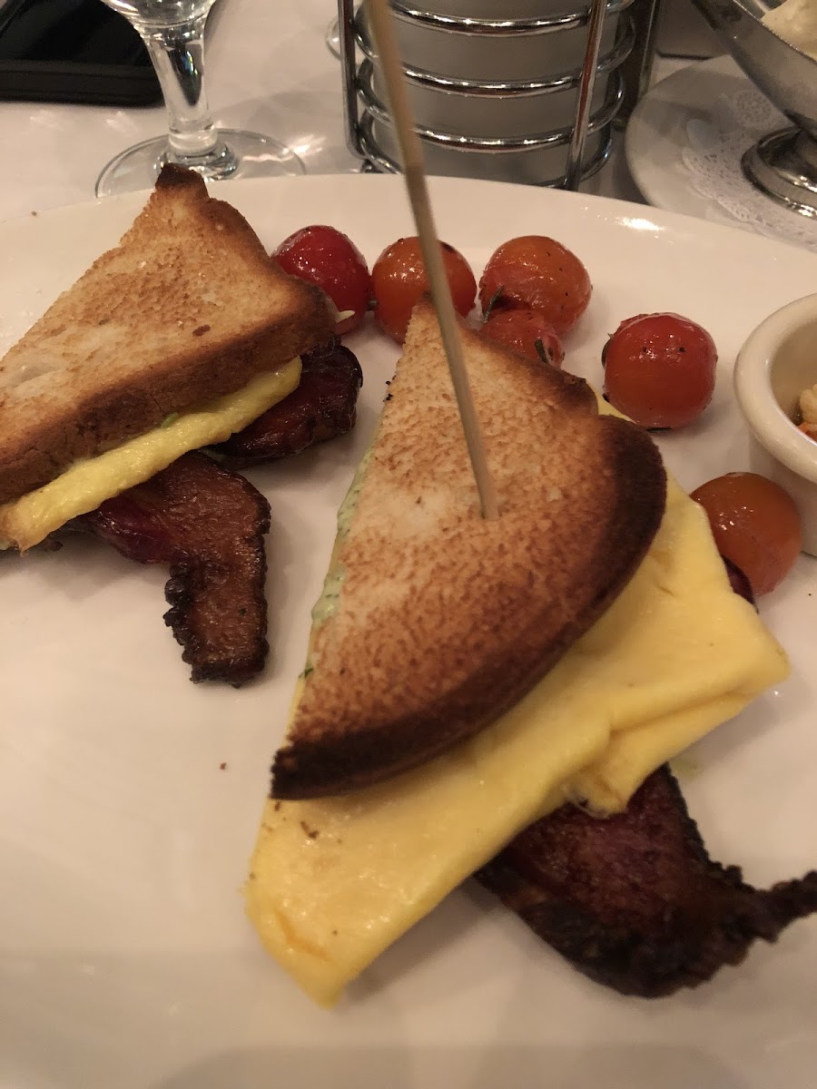 Bacon and egg sandwich.  The bacon is heavenly!