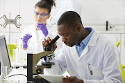 File photo of technicians carrying out research in a laboratory.