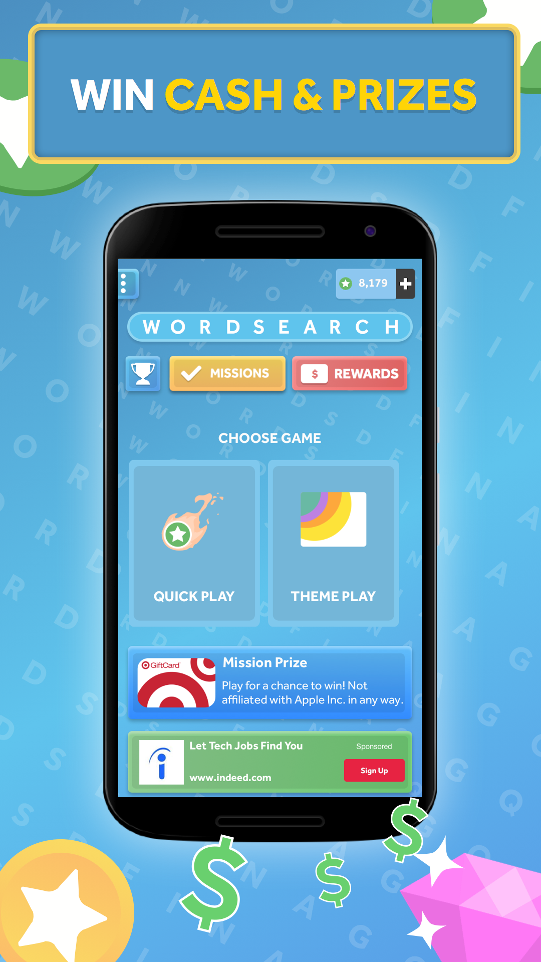 Android application Perk Word Search screenshort