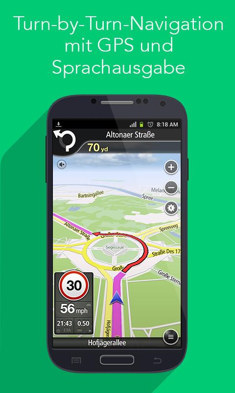 Android application Navfree GPS World screenshort