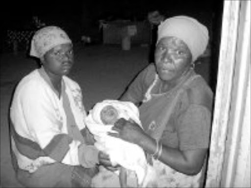 JUS BORN: This baby was born outside the Makhuxana Clinic near Phalaborwa. © Sowetan.