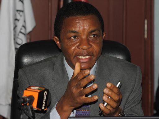 KRA Commissioner General John Njiraini at a press briefing. Photo/MONICAH MWANGI