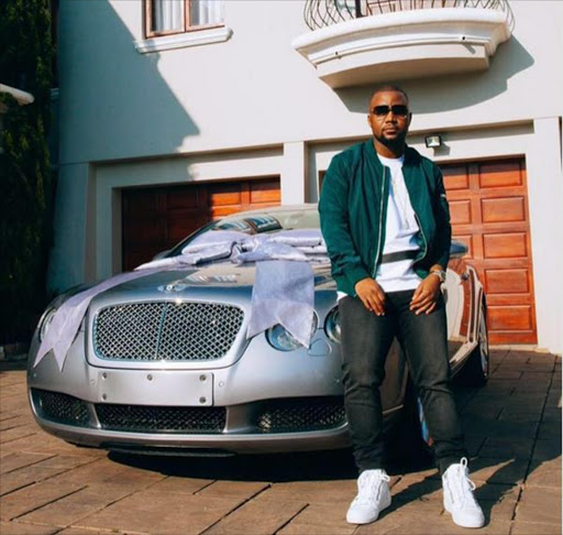 Cassper Nyovest with his new ride. Picture Credit: Instagram