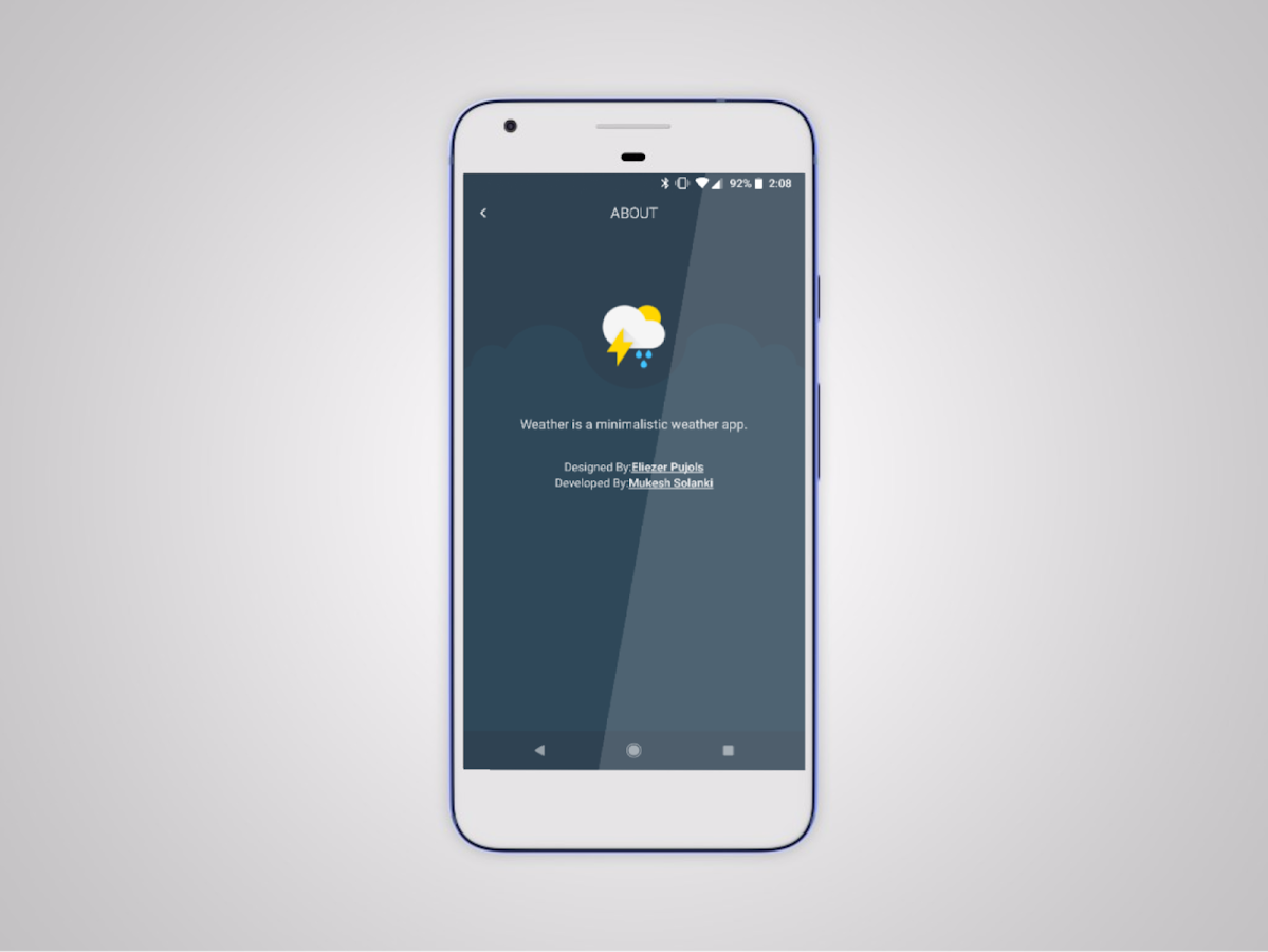 Weather - A minimalistic weather app — приложение на Android