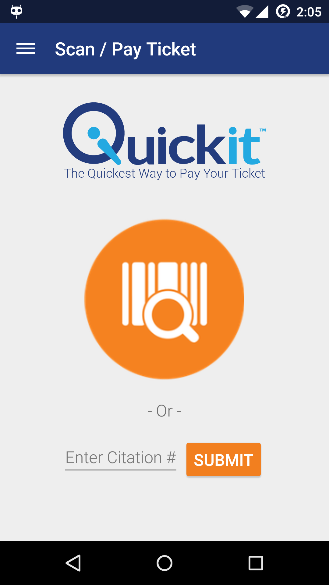 Android application Quickit screenshort