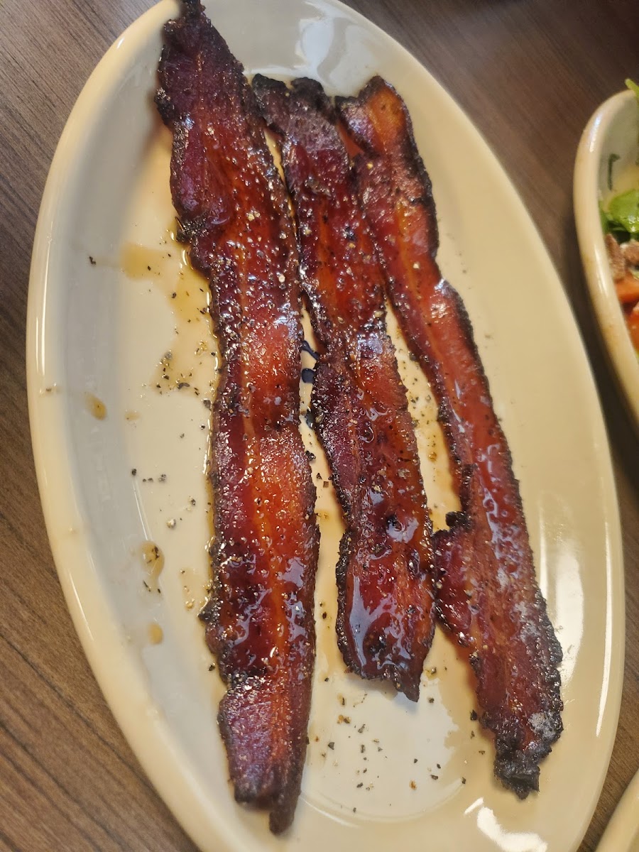 Maple peppered bacon