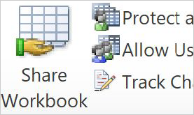 Options in 2010  version (protect, allow, track).