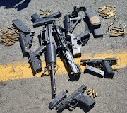 Police recovered high-calibre firearms when they apprehended six suspects in Sandton.