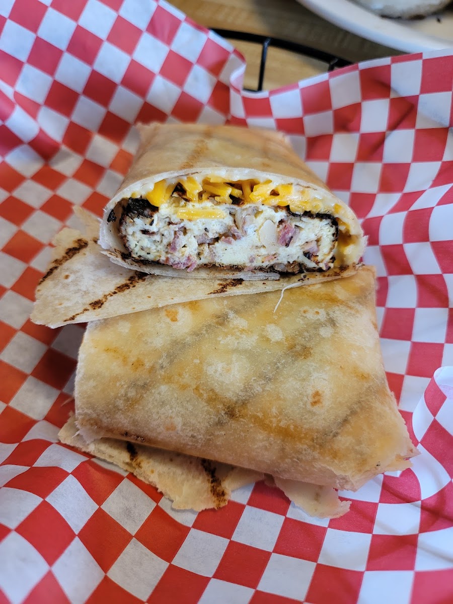 corned beef hash frittata breakfast wrap