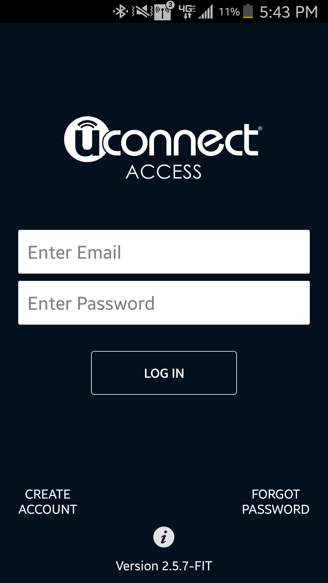 Android application Uconnect® Access screenshort