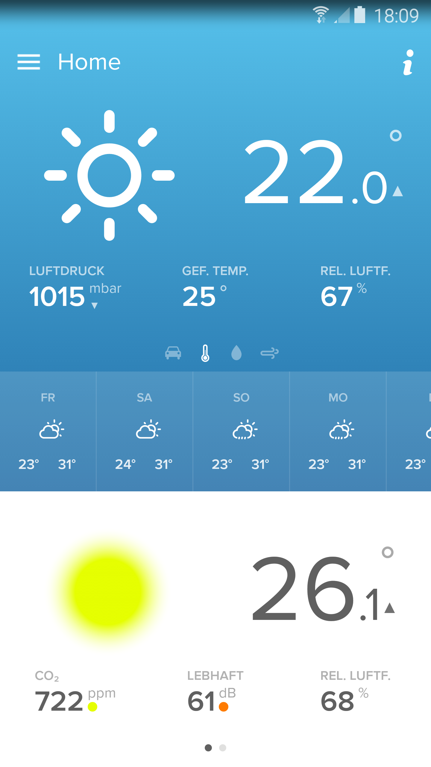 Android application Netatmo Weather screenshort