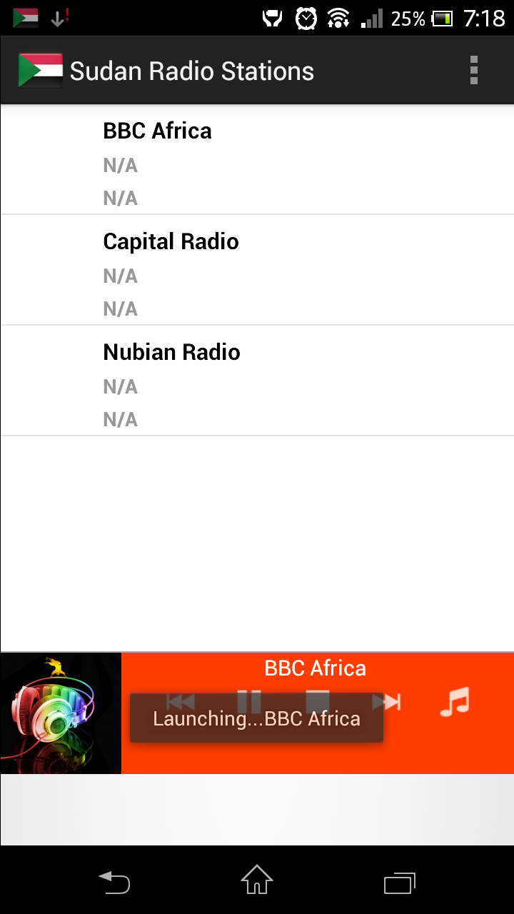 Android application Sudan Radio Stations screenshort
