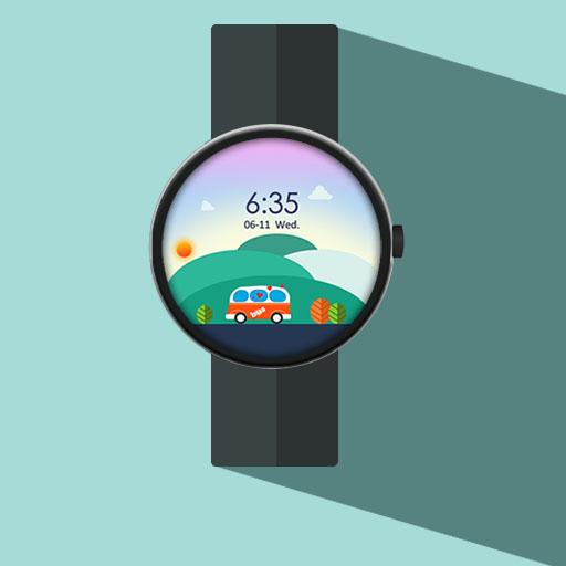 Android application Happyday Watch Face For Wear screenshort
