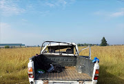 The wreckage of the bakkie that overturned in Vanderbijlpark.