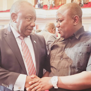 ANC president Cyril Ramaphosa with MP Boy Mamabolo in parliament. File photo.