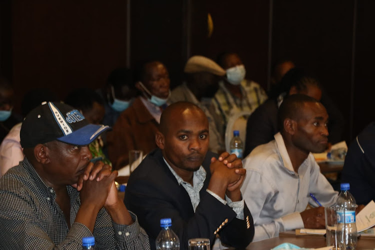 Nairobi traders during forum on the proposed Nairobi City County Finance Bill, 2021 at Windsor Golf Club on January 25