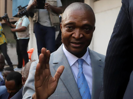 Former Congolese interior minister Emmanuel Ramazani Shadary arrives to file his candidacy for the presidential election, at the Congo's electoral commission (CENI) head offices at the Gombe Municipality in Kinshasa, August 8, 2018. /REUTERS