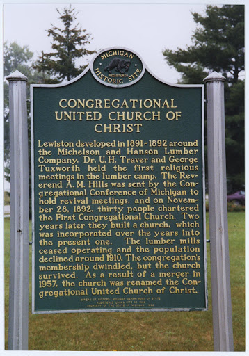 Lewiston developed in 1891-92 around the Michelson and Hanson Lumber Company. Dr. U. H. Traver and George Tuxworth held the first religious meetings in the lumber camp. The Reverend A. M. Hills...