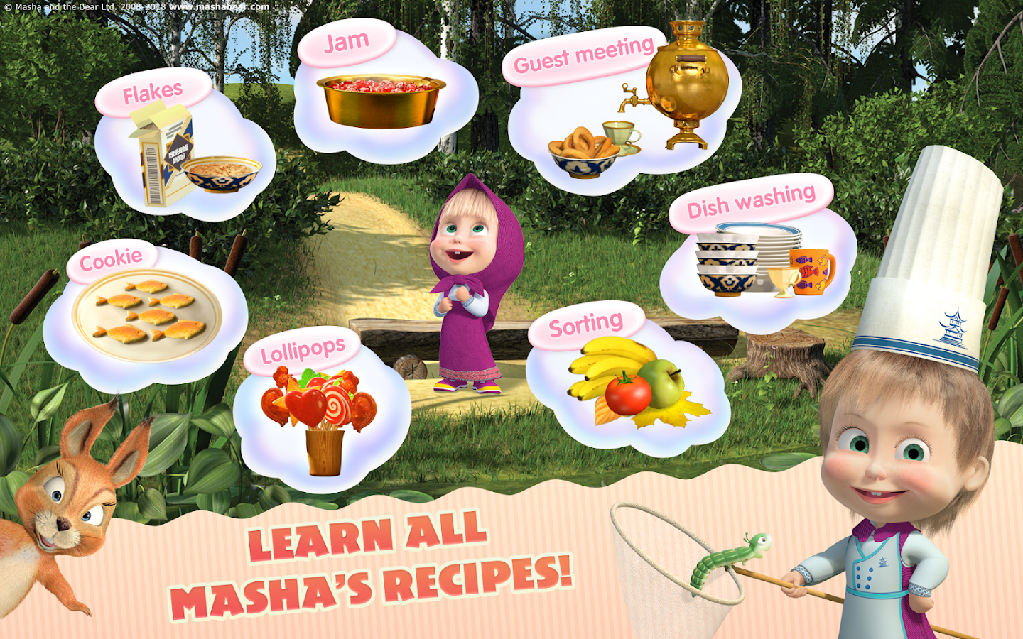   Masha and the Bear Child Games: Cooking Adventure- 스크린샷 