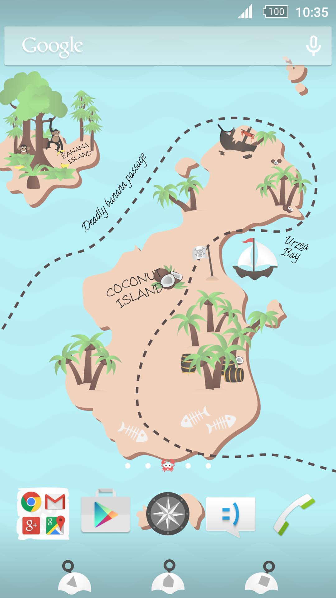 Android application XPERIA™ Treasure Island Theme screenshort
