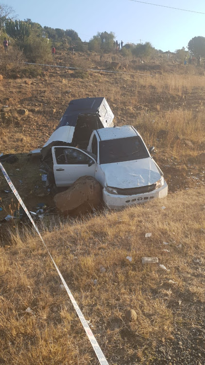 What remains of an armoured cash-in-transit vehicle bombed on the R33 near Dungamanzi in central KZN on July 11 2018
