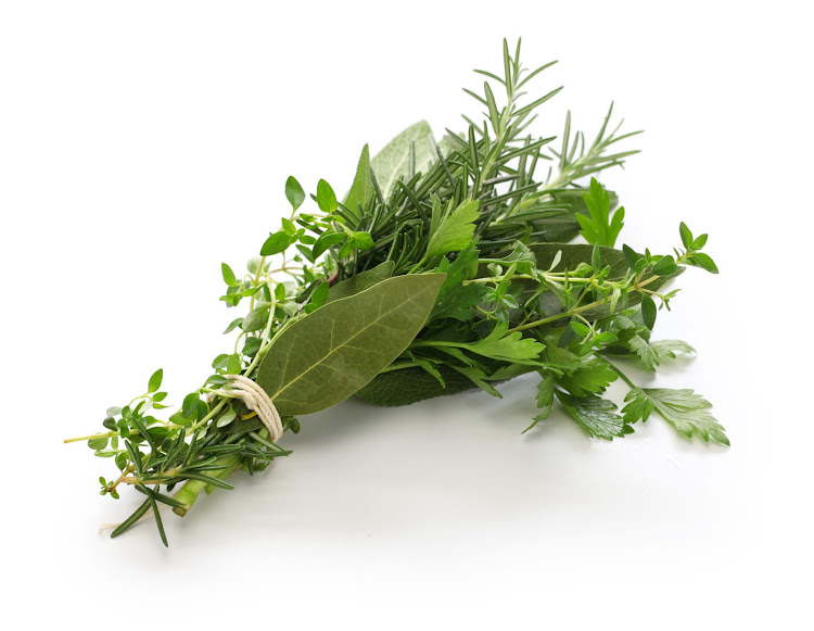 A bundle of herbs used to flavour stocks and stews and removed before serving. Herbs typically include thyme, parsley and bay leaves, although others can be added. The bouquet garni can be wrapped in a piece of leek. It is then tied with kitchen string or tied up in a piece of muslin (sometimes with the addition of peppercorns).