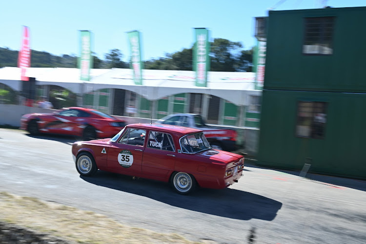 Trevor Tuck in his 1960 Alfa Romeo Giulietta.