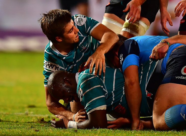 Victor Sekekte van Vuren of the Tafel Lager Griquas during the Currie Cup match between Vodacom Blue Bulls and Tafel Lager Griquas at Loftus Versveld on August 03, 2019 in Pretoria, South Africa.