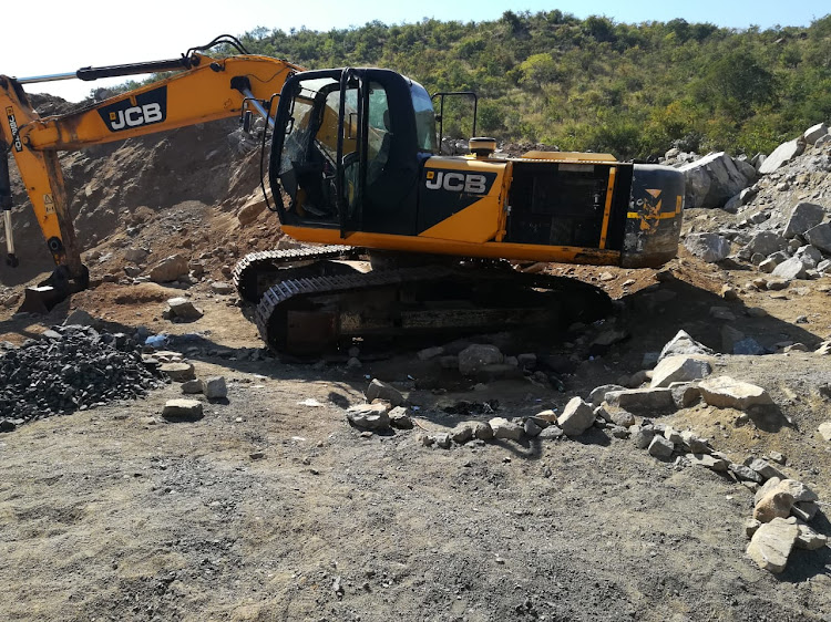 The illegal miners were found with equipment, including an excavator, and stockpiles of precious metals worth more than R400,000.