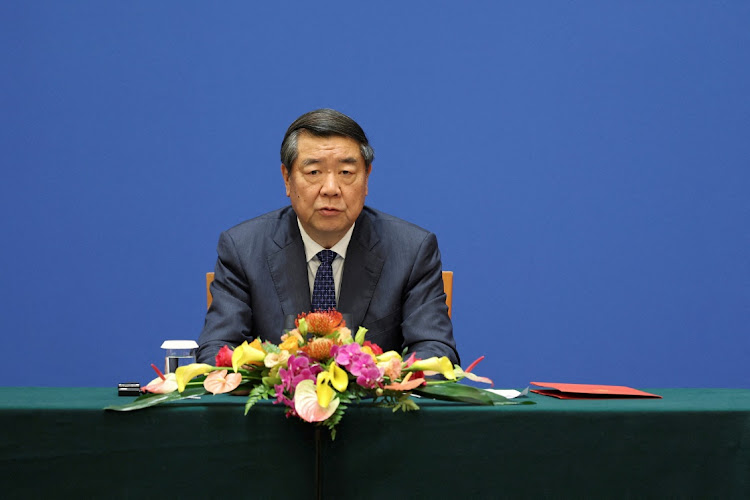 He Lifeng attends a joint press conference following the 10th China-EU High-Level Economic and Trade Dialogue at the Diaoyutai State Guesthouse in Beijing, China, September 25 2023. Picture: REUTERS