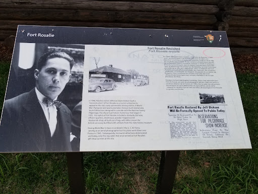 In 1940, Natchez native Jefferson Davis Dickson built a "reconstruction" of Fort Rosalie as a tourism attraction to appeal to the city's early automobile-driving visitors. A World War I flying ace...