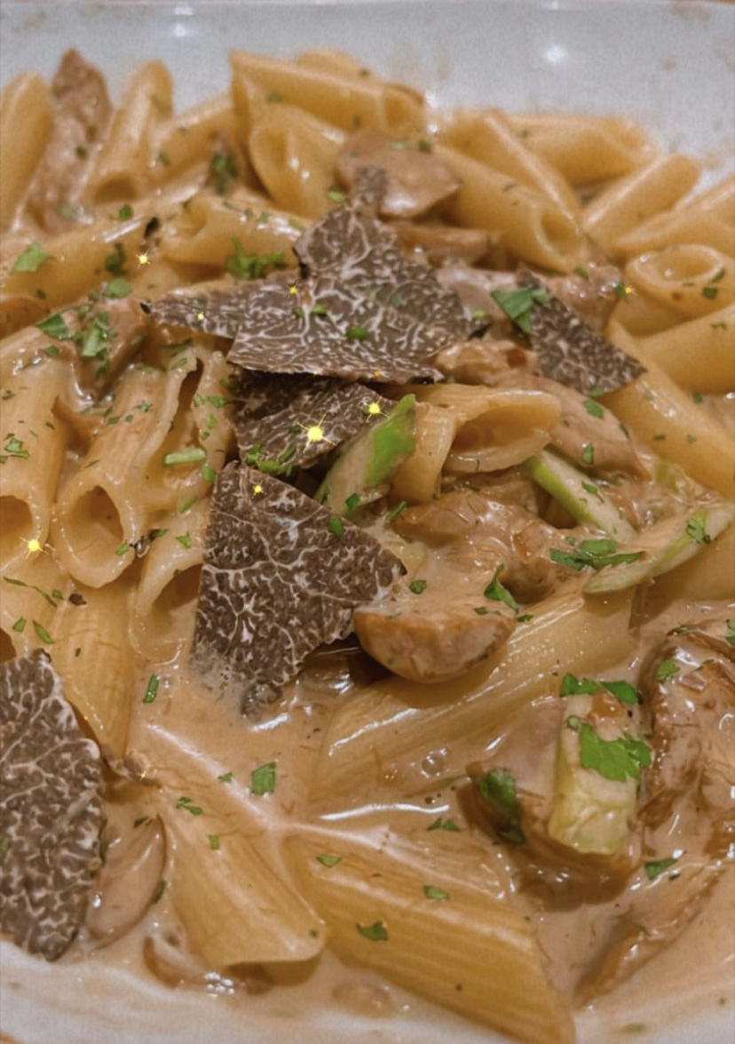 Mushroom and black truffle creme pasta with the gluten free penne substituted.... AMAZING!
