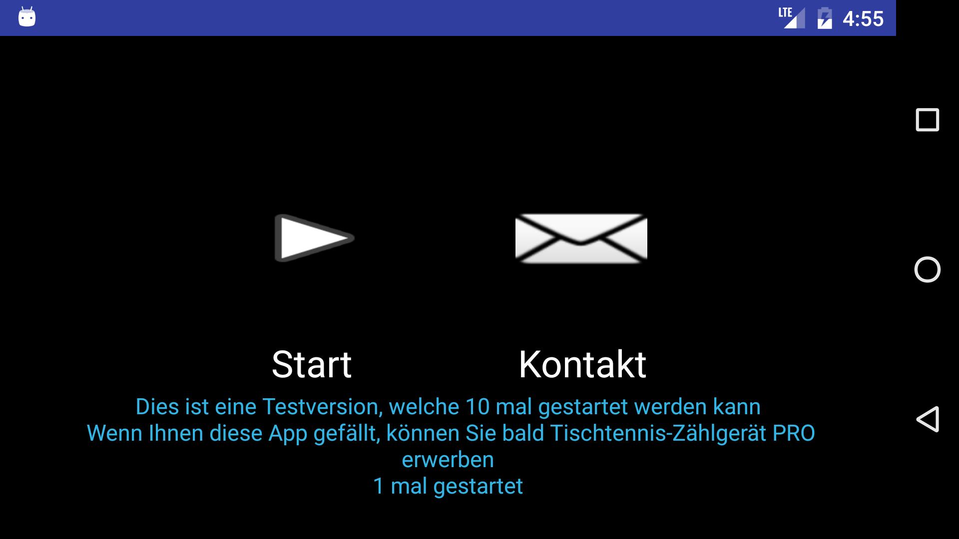 Android application Tischtennis-Zählgerät Testver. screenshort