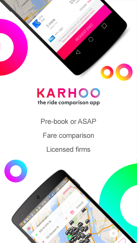 Android application Karhoo screenshort