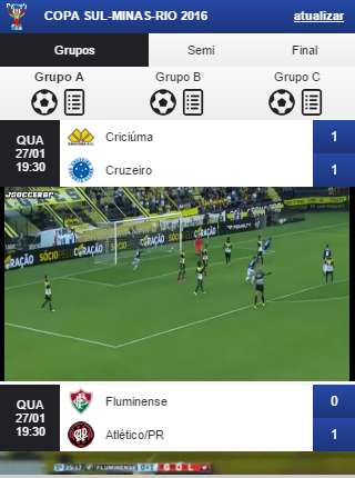 Android application Copa Sul Minas Rio 2016 screenshort