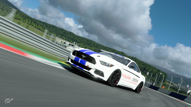 The author laying down a qualifying lap around the Red Bull Ring in a Ford Mustang Gr.4.