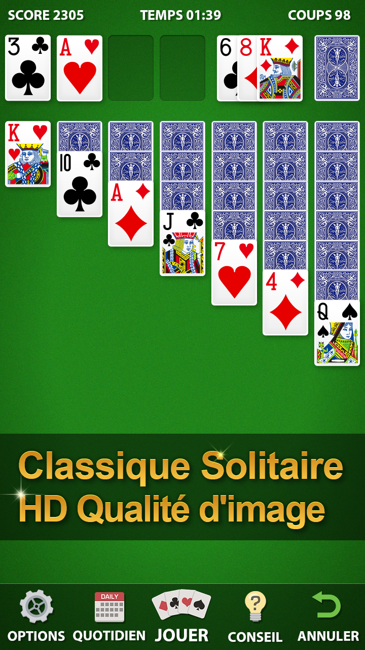 Android application Solitaire screenshort