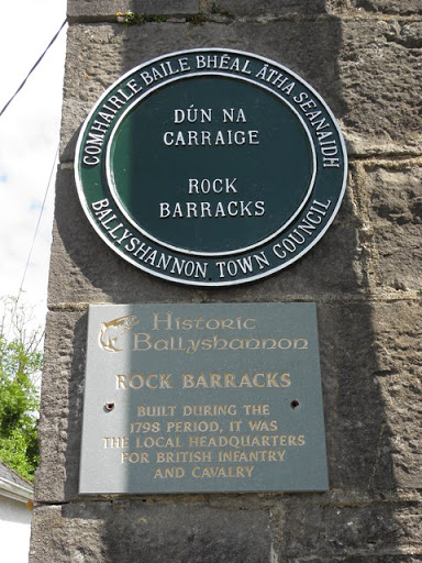 Pictured here G8761 : Site of Rock Barracks, Ballyshannon © Copyright Kenneth Allen and licensed for reuse under this Creative Commons Licence . Submitted via Geograph