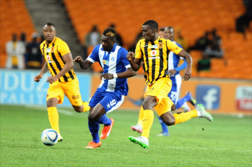 Mohammed Anas of United and Siyanda Xulu of Chiefs during the 2015 MTN8 quarter final match between Kaizer Chiefs and Maritzburg United at FNB Stadium. Picture credits: Gallo Images