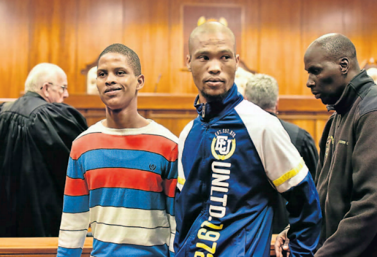Eston Afrikaner, left, and Deswin Kleinbooi have been sentenced to life for the murder of Naeem Desai.