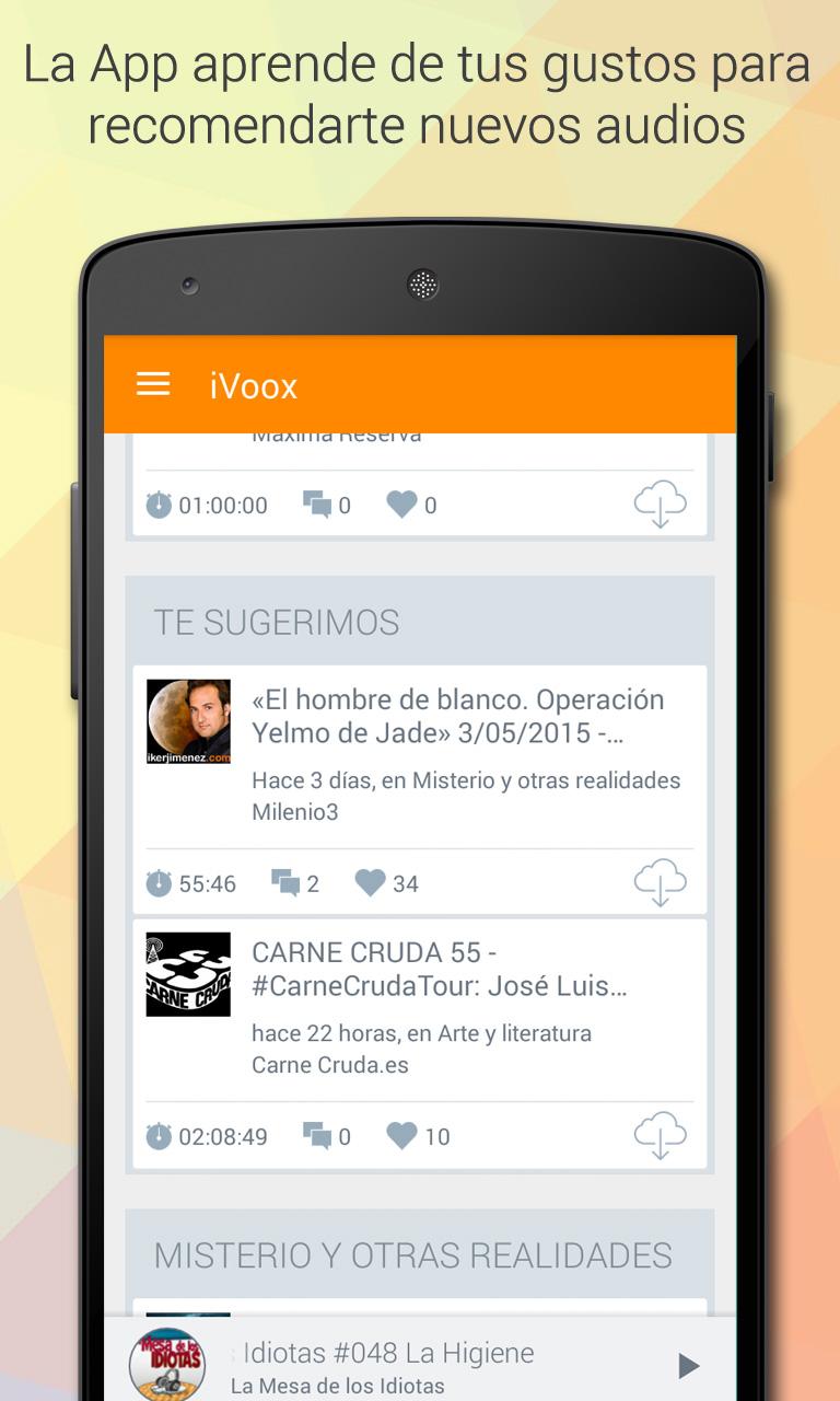 Android application iVoox Podcast (Android 2.3) screenshort