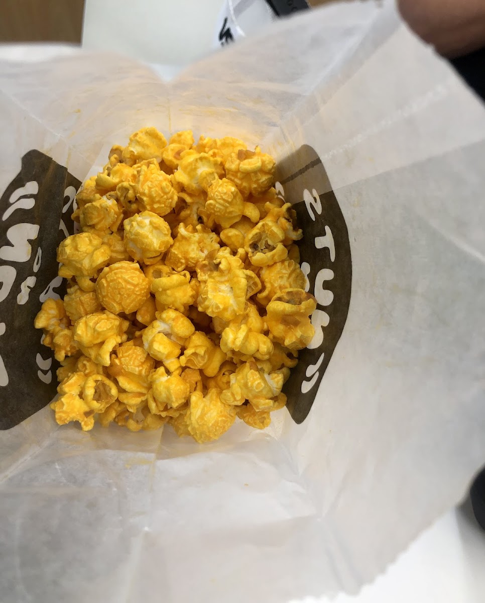 Small bag of cheese popcorn