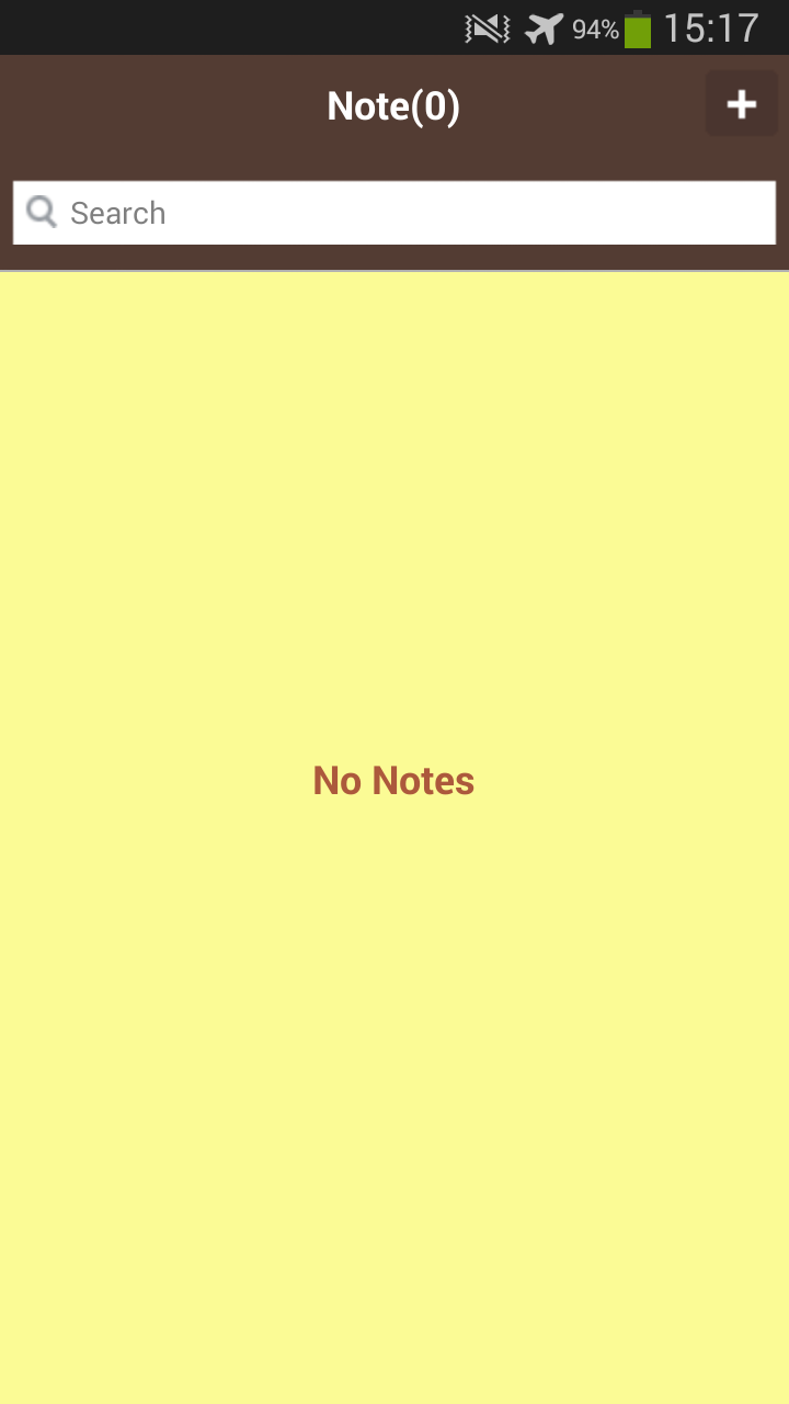 Android application Notes screenshort