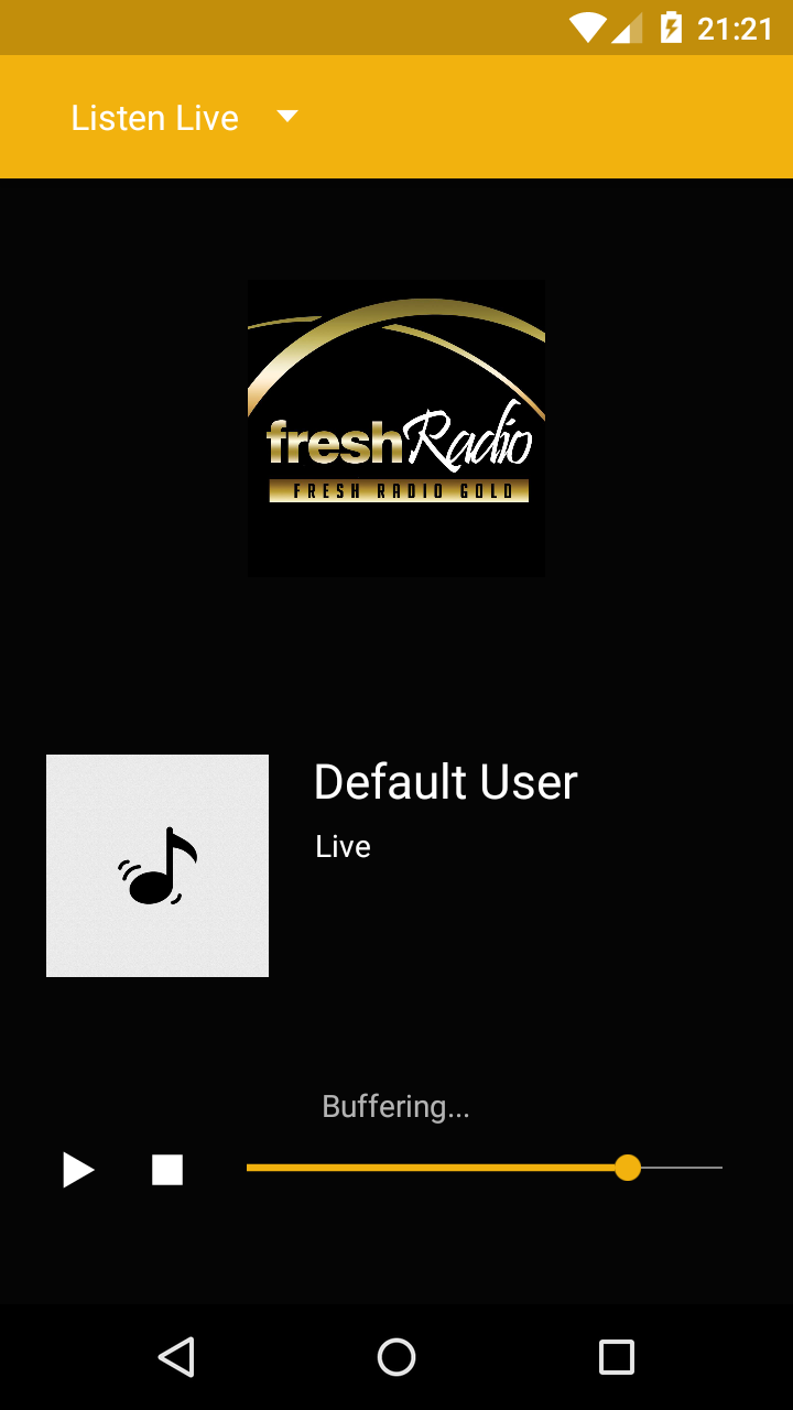 Android application Fresh Radio Gold screenshort