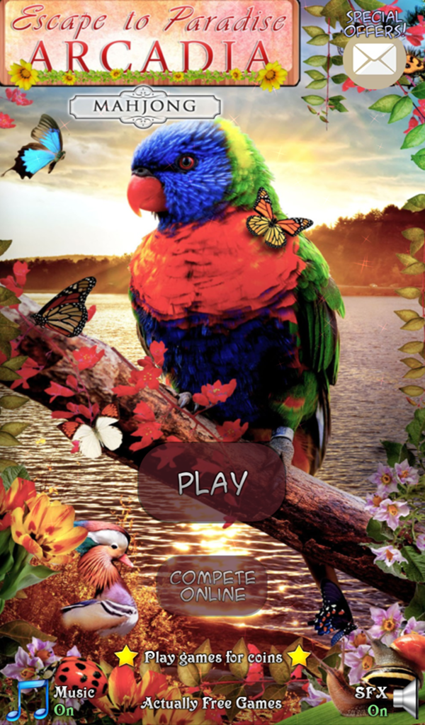 Android application Mahjong: Paradise Arcadia screenshort